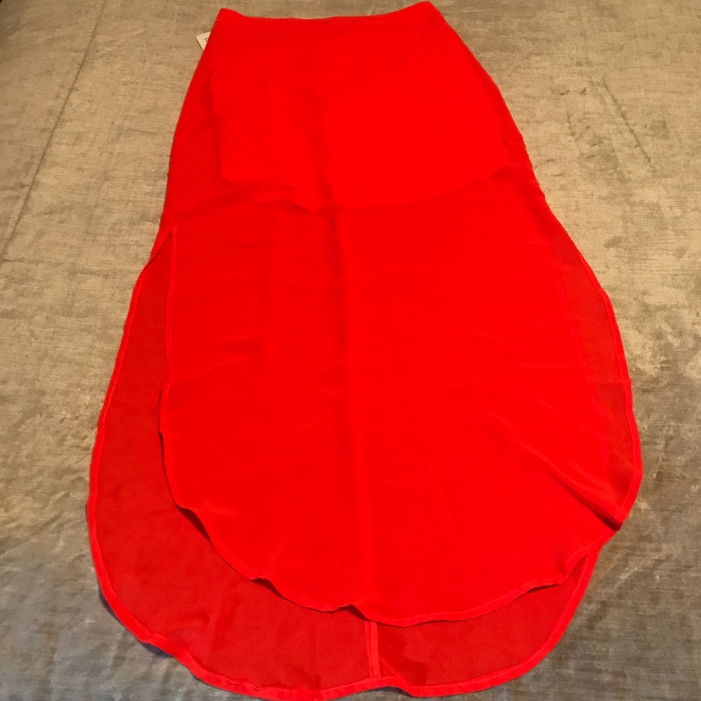 Lush Orange Maxi Skirt NWT